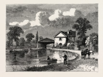PADDINGTON CANAL, 1820. London, UK, 19th century engraving