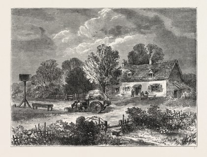 THE "PLOUGH" AT KENSAL GREEN, 1820. London, UK, 19th century engraving