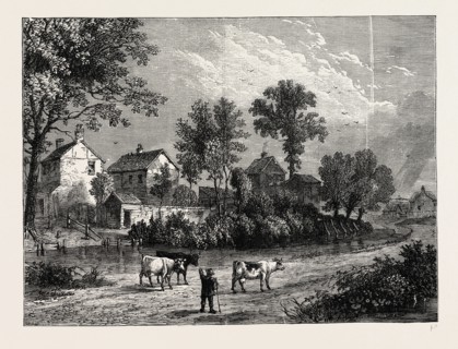 FARM IN THE REGENT'S PARK, 1750. London, UK, 19th century engraving