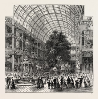 NAVE OF THE GREAT EXHIBITION OF 1851. London, UK, 19th century engraving