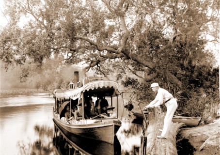 On the Tomoka, Jackson, William Henry, 1843-1942, Steamboats, Waterfronts, Rivers, United States,