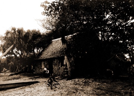 Dawson's, Gem Island, Indian River, Jackson, William Henry, 1843-1942, Bays, Thatched roofs,