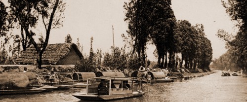 Canal de la Viga, City of Mexico, Jackson, William Henry, 1843-1942, Canals, Mexico, Mexico City,
