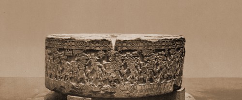 Aztec sacrificial stone, City of Mexico, Jackson, William Henry, 1843-1942, Sculpture, Aztecs,