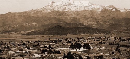 Mexico, Ixtacchihuatl from Amecameca, Jackson, William Henry, 1843-1942, Volcanoes, Mexico,