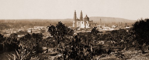 Mexico, view showing Cathedral Lagos, Jackson, William Henry, 1843-1942, Cathedrals, Mexico, Lagos,