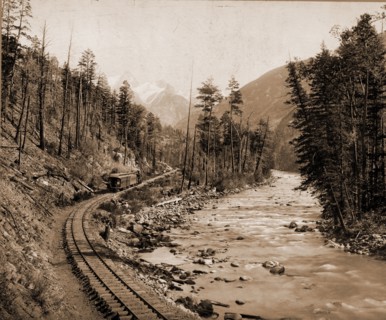 Colorado, Canon of the Rio las Animas, Jackson, William Henry, 1843-1942, Rapids, Canyons,