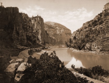 Echo Cliffs, Grand River Canyon, Colo, Jackson, William Henry, 1843-1942, Canyons, Rivers, Cliffs,
