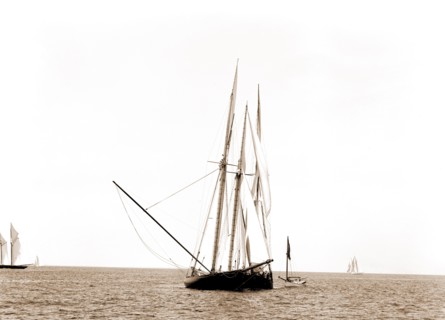 Gracie and Volunteer foul, Gracie (Yacht), Volunteer (Yacht), Goelet Cup Race, Yachts, Regattas,