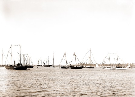 N.Y.Y.C. fleet, Vineyard Haven, August 7, '92, New York Yacht Club, Yachts, Yacht clubs, United