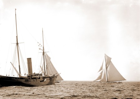 After the start, America's Cup races, Yachts, Regattas, 1893