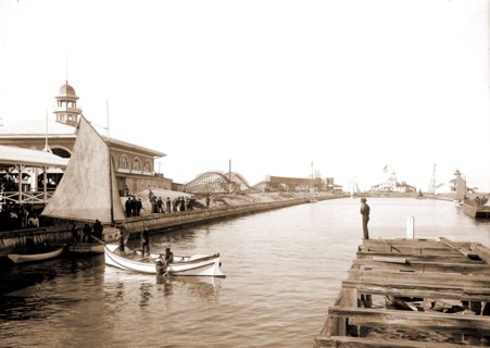 Life boat practice, West End, New Orleans, Southern Yacht Club, Lifesaving, Boats, United States,