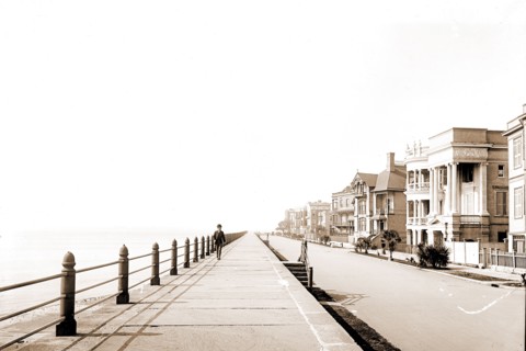 East Battery, Charleston, S.C, Streets, Waterfronts, United States, South Carolina, Charleston,