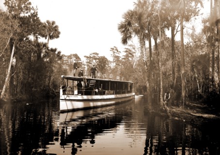 Princess Issena near Tomoka landing, Ormond, Fla, Boats, Rivers, United States, Florida, Tomoka