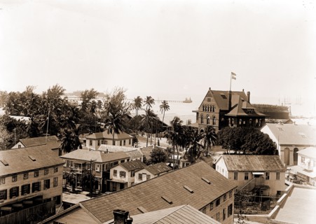 View from hotel, Key West, Fla, Harbors, United States, Florida, Key West, 1900