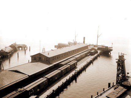 Tampa pier, the Olivette at her landing, Olivette (Steamship), Ships, Piers & wharves, Shipping,