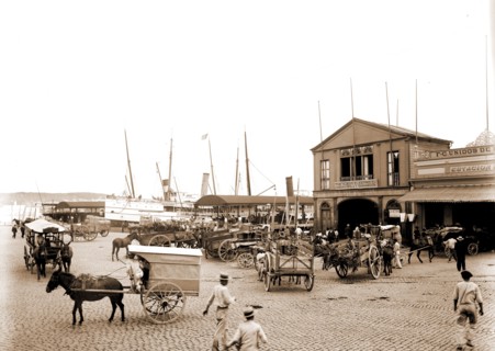 Regla ferry, Plaza de Luz, Havana, Plazas, Ferries, Cuba, Havana, 1880