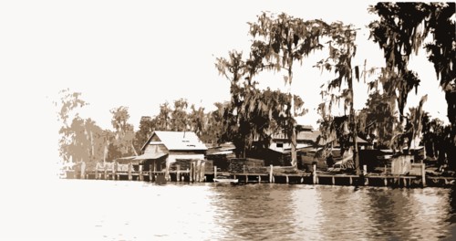 Satsuma on the St. Johns, Jackson, William Henry, 1843-1942, Rivers, Piers & wharves, United