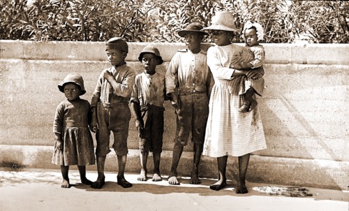 "Six little pickaninnies", Jackson, William Henry, 1843-1942, African Americans,