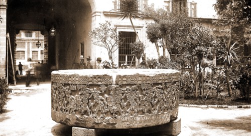 Sacrificial stone, Jackson, William Henry, 1843-1942, Sculpture, Aztecs, Indians of Mexico,