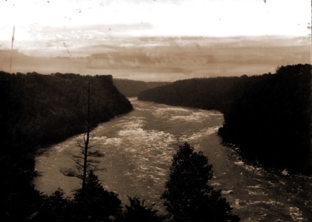 Niagara Rapids, Lewiston Branch, N.Y.C. R.R, Jackson, William Henry, 1843-1942, Jackson, William