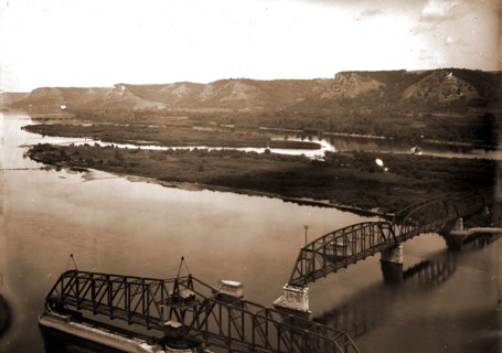 Mississippi River Valley, Winona, Rivers, Bridges, United States, Minnesota, Winona, United States,