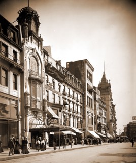 Tremont Street, looking south, Boston, Mass, Streets, Commercial facilities, United States,
