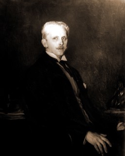 Edward Robinson, half-length portrait, Tarbell, Edmund Charles, 1862-1938, Robinson, Edward,