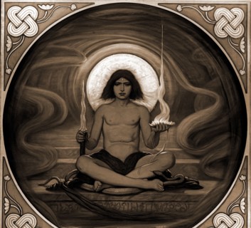 The keeper of the threshold, Vedder, Elihu, 1836-1923, Men, Death, Supernatural, 1900