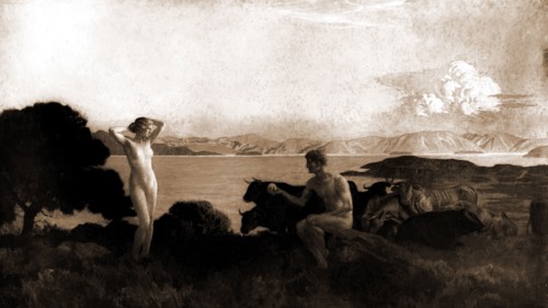 The judgment of Paris, Menard, Emile Renard, 1862-1930, Paris (Greek mythology), Nudes, Myths, 1909