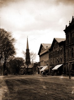 Main St, Brattleboro, Vt, Streets, Commercial facilities, United States, Vermont, Brattleboro, 1907