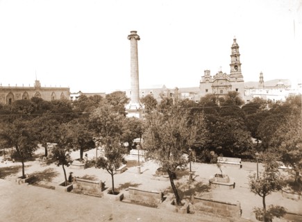 Plaza de Armas, Aguascalientes, Mexico, Jackson, William Henry, 1843-1942, Plazas, Mexico,