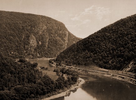 Delaware Water Gap, above the Gap from Winona Cliff, Pa, Jackson, William Henry, 1843-1942, Rivers,