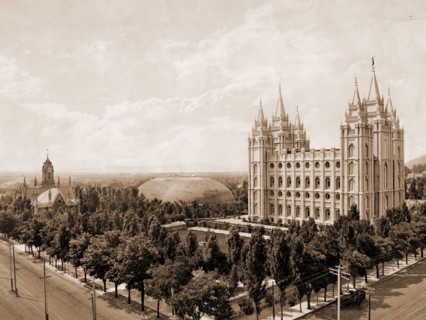 Temple Square, Salt Lake City, Jackson, William Henry, 1843-1942, Tabernacles, Buildings, United