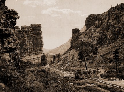 Castle Gate, Utah, Jackson, William Henry, 1843-1942, Rock formations, United States, Utah, Castle