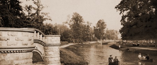 Grand Canal, Belle Isle Park, Detroit, Canals, Parks, United States, Michigan, Detroit, 1900