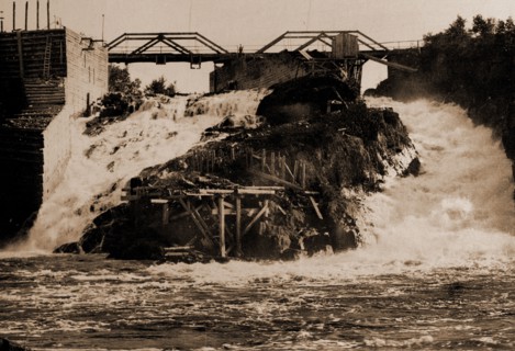 Michigan, Quinnesec Falls, Waterfalls, United States, Michigan, Quinnesec Falls, 1898