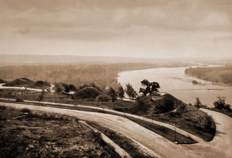 Down the Mississippi from Indian Mound Park, St. Paul, Rivers, Parks, United States, Minnesota,