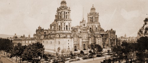 The cathedral, City of Mexico, Jackson, William Henry, 1843-1942, Cathedrals, Mexico, Mexico City,