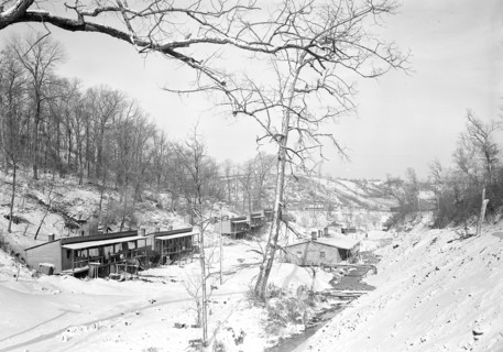 Scott's Run, West Virginia. The Patch - One of the worst camps in Scott's Run. The stream in an