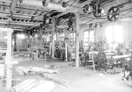 Paterson, New Jersey - Textiles. Two views of an idle petty shop. Taken in the Barnet Mills, June