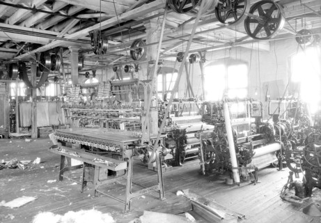 Paterson, New Jersey - Textiles. Two views of an idle petty shop. Taken in the Barnet Mills, June