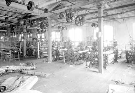 Paterson, New Jersey - Textiles. Two views of an idle petty shop. Taken in the Barnet Mills, June