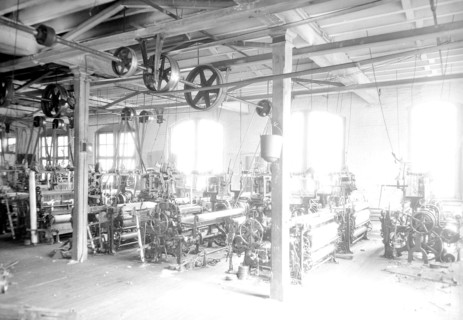 Paterson, New Jersey - Textiles. Two views of an idle petty shop. Taken in the Barnet Mills, June