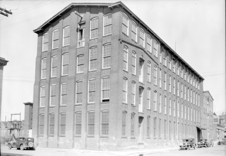 Paterson, New Jersey - Textiles. Mill at 185 Sixth Avenue which houses a number of family shops,