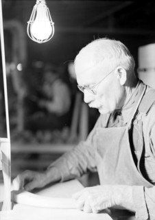 High Point, North Carolina - Upholstering. Tomlinson Chair Manufacturing Co. Upright belt sander