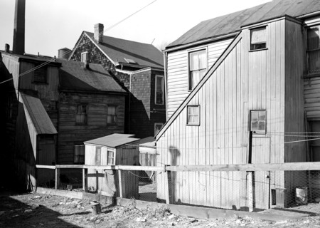 Paterson, New Jersey - Textiles. Former silk workers. Rear Tenement off Summer St, March 1937,