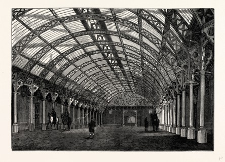 Welbeck, the Riding School, UK, England, engraving 1870s, Britain