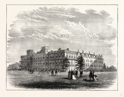 Welbeck, from the South-east, UK, England, engraving 1870s, Britain