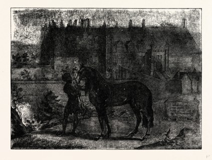 Part of Welbeck in 1658, UK, England, engraving 1870s, Britain